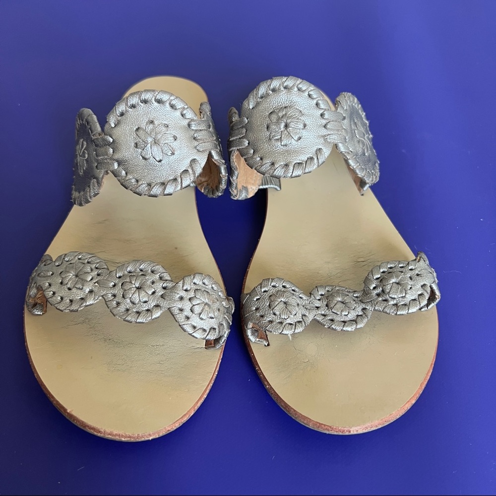 Jack Rogers Lauren Sandal Pewter Size 6